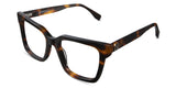 Edna eyewear in walnut variant - it has a wide square viewing area