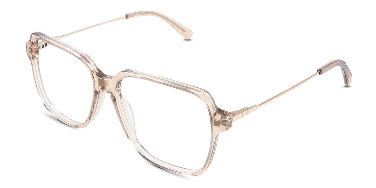 Elma prescription glasses in noisette variant - it's a transparent acetate frame in color brown