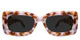 Erid black tinted Standard Solid sunglasses in praline variant with broad arms and Hip optical lgo