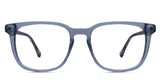 Ermo eyeglasses in deep sea variant - it's square frame in blue colour