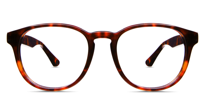 Hurler Jr frame in sienna clay variant made with acetate material - oval frame in red and brown colour - frame size 48-17-135