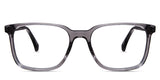 Brantley Jr acetate frame in the light pewter variant - it's a square frame in the color gray.