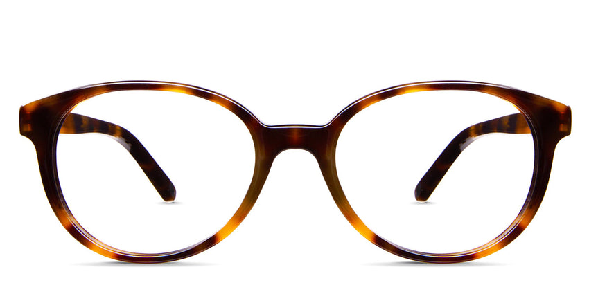 Ludolph Jr eyeglasses in mohave variant - oval shape frame with tortoise pattern - made with acetate material