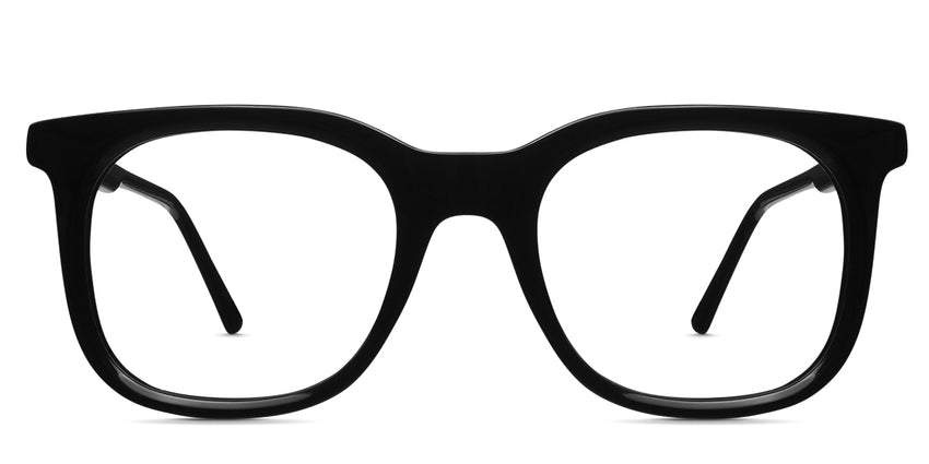 Gauri single vision glasses in jet-setter variant - it's medium square frame in black colour