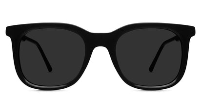 Gauri black tinted Standard Solid single vision glasses in jet-setter variant - it's medium square frame