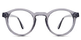 Geo men's frame in lupine variant - it's a medium thick acetate frame in lavender-blue or purple color.