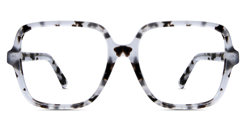 Gia eyewear in dapple variant - it's a full-rimmed acetate frame with an end piece in the middle side of the frame