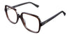 Gia glasses in merlot variant - it has a narrow size nose bridge of 17mm