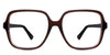 Gia acetate frame in merlot variant - it's a square frame with thin rims. best seller