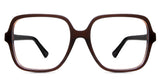 Gia acetate frame in merlot variant - it's a square frame with thin rims.