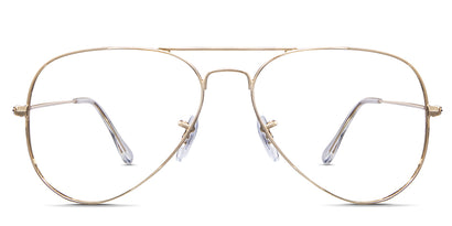 Goro wired frame in baroque variant - it's oval shape frame in golden colour
