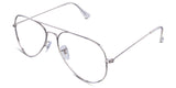 Goro eyeglasses in stone variant it's wired frame with thin temple arms