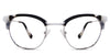 Harkin frame in pebble beach variant - it's medium size cat eye frame with round viewing area Bold