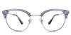 Harkin eyeglasses in snow angel variant - it's medium size cat eye frame with round viewing area Bold