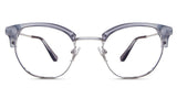 Harkin eyeglasses in snow angel variant - it's medium size cat eye frame with round viewing area