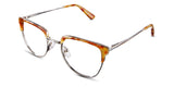 Quinn prescription glasses in baked ginger variant - round shape frame with thin temple arms