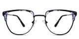 Quinn eyeglasses in paradise view variant - metal frame with brown and gray acetate material on top