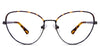 Morris eyeglasses in inky variant - medium size frame with adjustable nose pads Metal