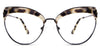 Harkin eyeglasses in inner balance variant - it's large size cat eye frame in black colour metal - it has oval shape viewing area