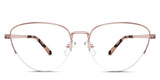 Burke metal frame in jaipur variant - it's made with rose pink metal frame which has thin border and arms Metal eyeglasses