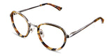 Corry frame in mellow variant - it's metal frame with yellow, black and brown acetate ring on viewing area
