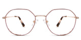 Blanco glasses in grape variant - round frame with medium viewing area Metal eyeglasses