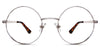 Larsen eyeglasses in rookwood variant - metal frame with adjustable clear nose pads and low nose bridge medal