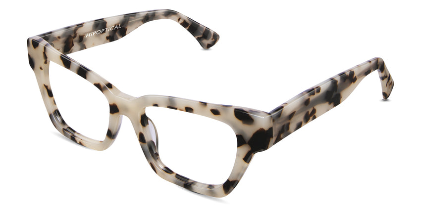 Haga frame in buteo variant - made with acetate material in creamy white, beige and black colour