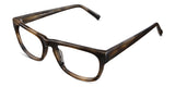 Keliot acetate frame in the sable variant - it's a rectangular frame in color golden brown, brown and black.
