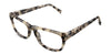 Kiza eyeglasses in the zarafa variant - it's a flat top rim with a tortoise-style frame in beige, brown, grey, bluish gray and black.