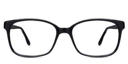 Kinu eyeglasses in jet-setter variant - it's rectangle frame in black colour