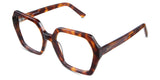 Kiro prescription glasses in bongo variant - It has a broad full-rimmed with brown, dark brown and golden brown color