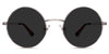 Larsen black tinted Standard Solid eyeglasses in rookwood variant - thin metal frame