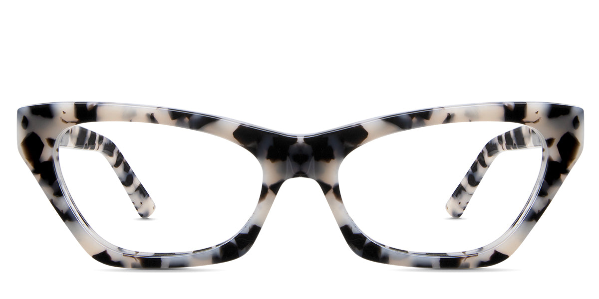 Leda acetate glasses in nightjars variant - it's a tortoise pattern with black, gray, bluish gray, and beige color