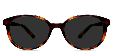 Ludolph black tinted Standard Solid eyeglasses in mohave variant - it has oval shape frame