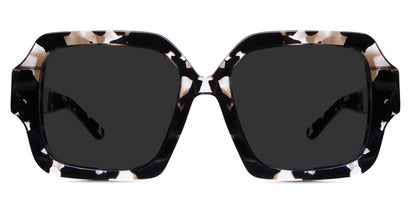 Laga black tinted Standard Solid sunglasses in velvet variant - with little high nose bridge and inbuilt nose pads