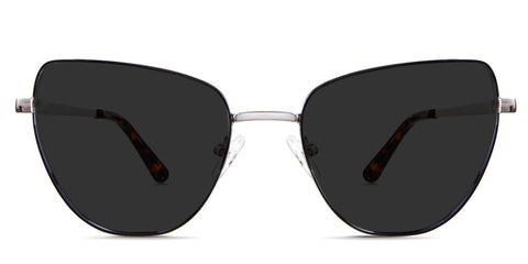 Maguire black tinted Standard Solid sunglasses in paver variant - it's wired frame with adjustable nose pads