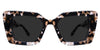 Malva black tinted Standard  Solid cat eye sunglasses in velvet soothing material