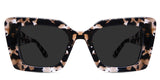 Malva black tinted Standard  Solid cat eye sunglasses in velvet soothing material