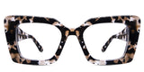 Malva cat eye frame in velvet soothing black and brown color - frame size 51-22-145 with broad arms - fits to wide face shapes