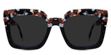Maui black tinted Standard Solid glasses in sila variant - it's two-toned frame in square shape