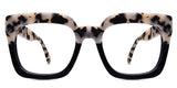 Maui eyeglasses in dusk variant - two-toned frame in beige and black colour