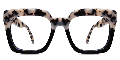 Maui eyeglasses in dusk variant - two-toned frame in beige and black colour Cat-Eye best seller