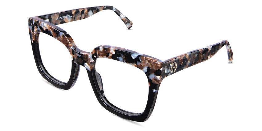 Maui eyeglasses in sila variant - two-toned wide frame with large viewing area - the frame size is 54-22-145