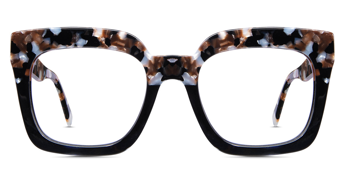 Maui eyeglasses in dusk variant - two-toned frame in beige and black colour Cat-Eye best seller
