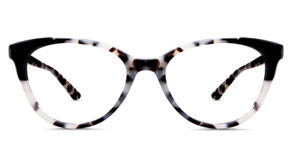 Melvin cat eye frame in aphrodite variant - with black, white and brown shades of colours