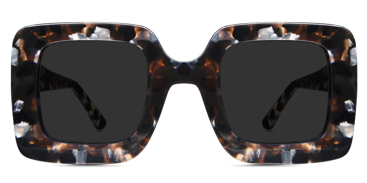 Mensa black tinted Standard Solid oversized sunglasses in sepia variant