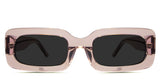 Mokka black tinted Standard Solid sunglasses in blush variant in pink colour specially designed for women