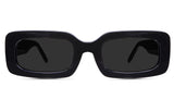 Mokka black tinted Standard Solid glasses in jet-setter variant made with acetate material