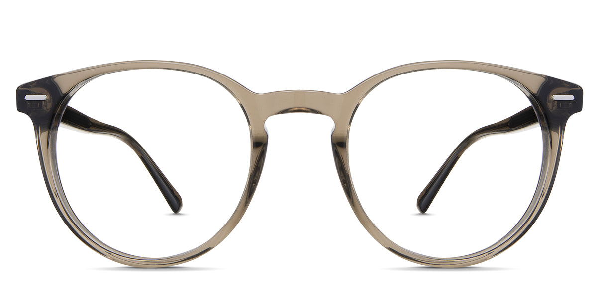 Nasio frame in the stone variant - is a transparent frame with a round viewing lens.